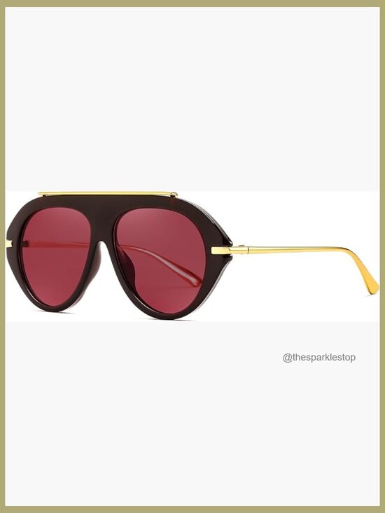 Retro Aviator Sunglasses Metal Frame UV400 Lenses Oversized Vintage main image 6